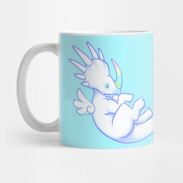 Dinosaur - Prehistoric Unicorn Styracosaurus (Blue) by Radiantglyph